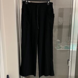 Free People Black Wide Leg Pants